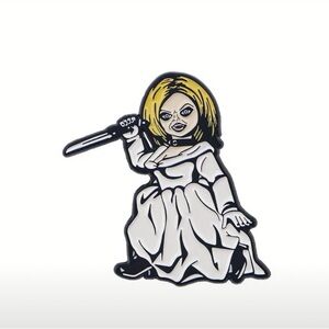 Tiffany bride’s of Chucky Enamel Pin 90s Horror Movie Novelty Brooch, Halloween